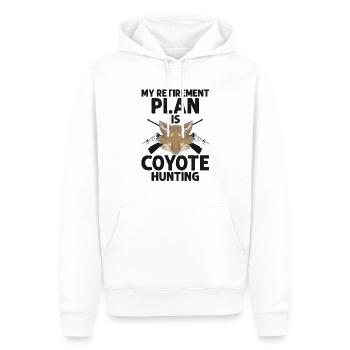 Kojoten Design für Kojotentöter - Männer Premium Bio Hoodie - Weiß - Vorne - Nico (187cm)
