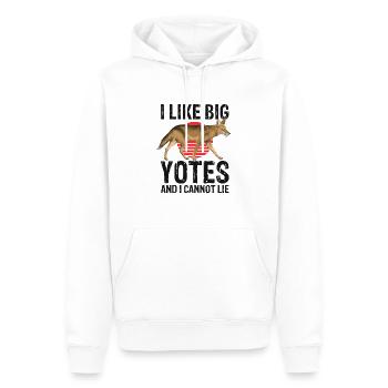 Capture de coyotes et conception de chasseur de coyotes - Sweat à capuche Premium bio Homme - blanc - Devant - Nico (187cm)