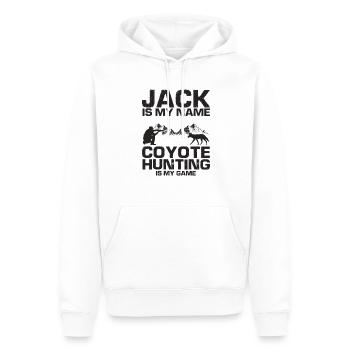 Conception de coyote pour les réacteurs de coyote - Sweat à capuche Premium bio Homme - blanc - Devant - Nico (187cm)