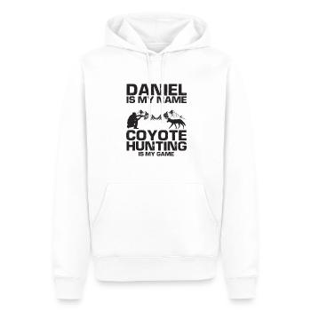 Conception de coyote pour les réacteurs de coyote - Sweat à capuche Premium bio Homme - blanc - Devant - Nico (187cm)