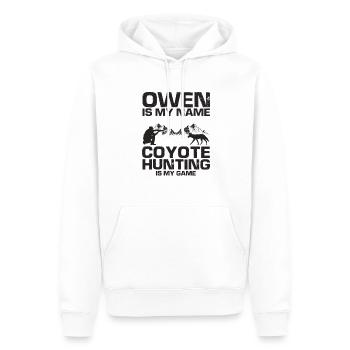 Conception de coyote pour les réacteurs de coyote - Sweat à capuche Premium bio Homme - blanc - Devant - Nico (187cm)