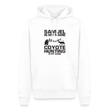 Conception de coyote pour les réacteurs de coyote - Sweat à capuche Premium bio Homme - blanc - Devant - Nico (187cm)