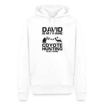 Conception de coyote pour les réacteurs de coyote - Sweat à capuche Premium bio Homme - blanc - Devant - Nico (187cm)