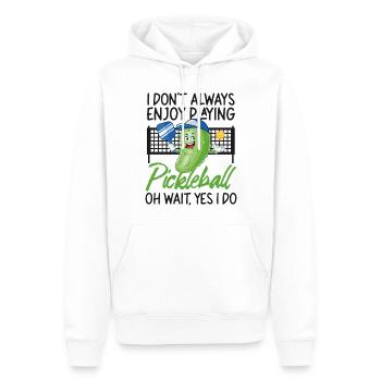 Pickleball Pickle que je ne fais pas toujours - Sweat à capuche Premium bio Homme - blanc - Devant - Nico (187cm)