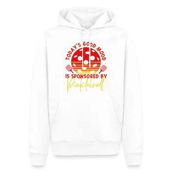 Pickleball Retro Today's Good Mood - Männer Premium Bio Hoodie - Weiß - Vorne - Nico (187cm)