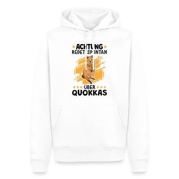 Redet spontan über Quokka australisches Beuteltier - Männer Premium Bio Hoodie - Weiß - Vorne - Nico (187cm)