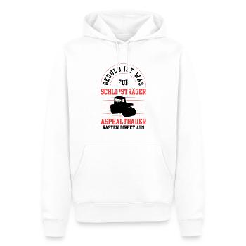 Asphaltbauer rasten direkt aus Asphaltierer - Männer Premium Bio Hoodie - Weiß - Vorne - Nico (187cm)