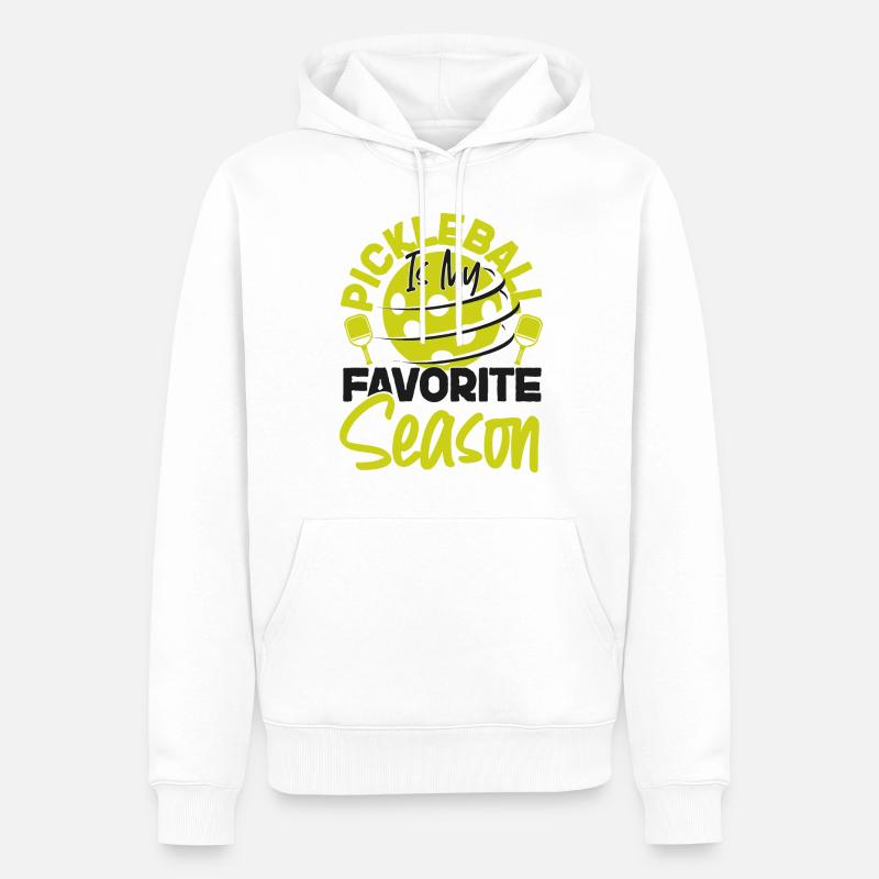 Pickleball Pickleball est mon - Sweat à capuche Premium bio Homme - blanc