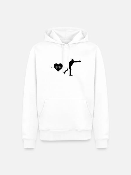 Boxing heartbeat - Men’s Premium Organic Hoodie - white