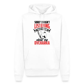 Pensée d’Ovcharka Caucasian Ovcharka - Sweat à capuche Premium bio Homme - blanc - Devant - Nico (187cm)