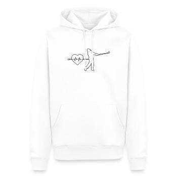 Golf heartbeat - Men’s Premium Organic Hoodie - white - Front - Nico (187cm)