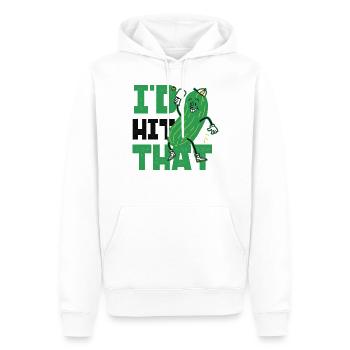 Pickleball Pickle I'd Hit That - Männer Premium Bio Hoodie - Weiß - Vorne - Nico (187cm)