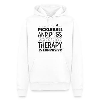 Pickleball Chien Pickleball Et Chiens - Sweat à capuche Premium bio Homme - blanc - Devant - Nico (187cm)