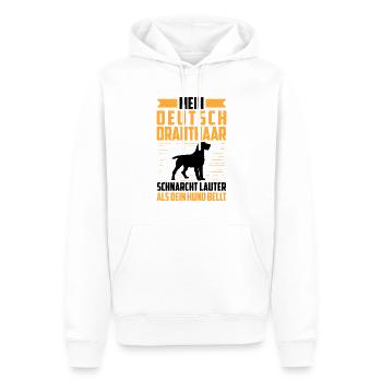 Deutsch Drahthaar schnarcht lauter Jagdhund - Männer Premium Bio Hoodie - Weiß - Vorne - Nico (187cm)