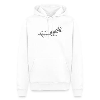 Kite surfen Herzschlag - Männer Premium Bio Hoodie - Weiß - Vorne - Nico (187cm)