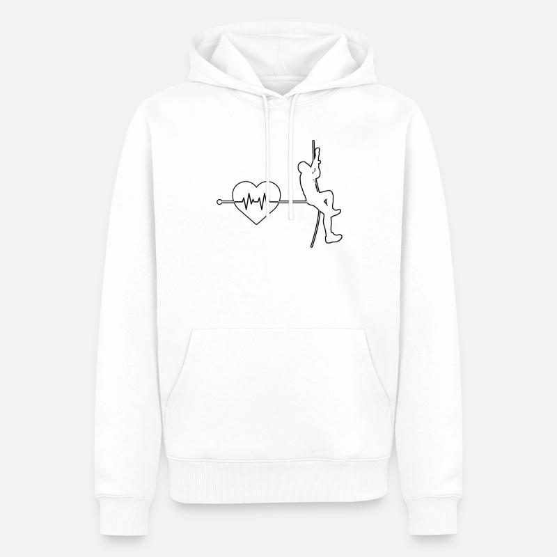 Accélération du rythme cardiaque - Sweat à capuche Premium bio Homme - blanc