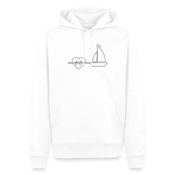 Segeln Herzschlag - Männer Premium Bio Hoodie - Weiß - Vorne - Nico (187cm)