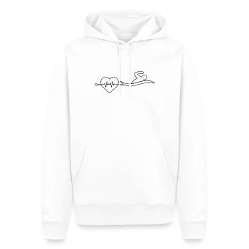 Schwimmen Herzschlag - Männer Premium Bio Hoodie - Weiß - Vorne - Nico (187cm)