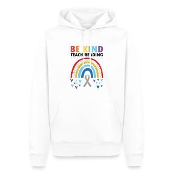 Dyslexia Intervention for Dyslexia Therapy - Men’s Premium Organic Hoodie - white - Front - Nico (187cm)