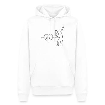 Tennis Herzschlag - Männer Premium Bio Hoodie - Weiß - Vorne - Nico (187cm)
