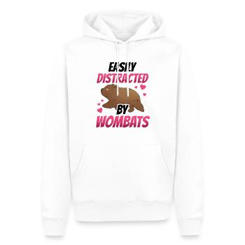 Wombat leicht abgelenkt Australien Beuteltier - Männer Premium Bio Hoodie - Weiß - Vorne - Nico (187cm)