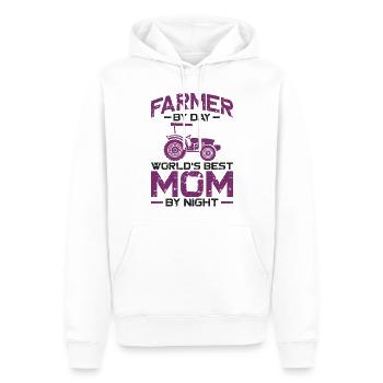 Farming Farmer Mom Mother Vintage - Männer Premium Bio Hoodie - Weiß - Vorne - Nico (187cm)