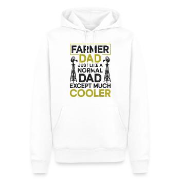 Farming Farmer Dad Father Vintage - Männer Premium Bio Hoodie - Weiß - Vorne - Nico (187cm)