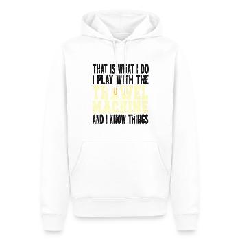 Concrete construction design for construction workers and construction site - Men’s Premium Organic Hoodie - white - Front - Nico (187cm)