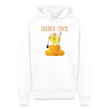 Farming Farmer Girl Chicken Farmer - Männer Premium Bio Hoodie - Weiß - Vorne - Nico (187cm)