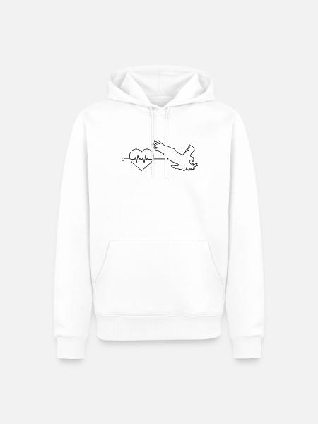 Eagle heartbeat - Men’s Premium Organic Hoodie - white