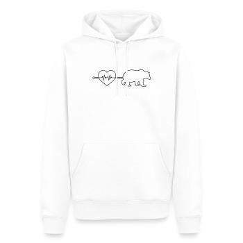 Bear heartbeat - Men’s Premium Organic Hoodie - white - Front - Nico (187cm)