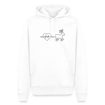 Battement de cœur de wapiti - Sweat à capuche Premium bio Homme - blanc - Devant - Nico (187cm)