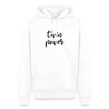 Zwilling Zwillinge Bruder Schwester Spruch - Männer Premium Bio Hoodie - Weiß - Vorne - Nico (187cm)