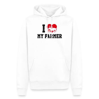 Farming Farmer Wife Girl - Männer Premium Bio Hoodie - Weiß - Vorne - Nico (187cm)