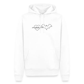 Bat heartbeat - Men’s Premium Organic Hoodie - white - Front - Nico (187cm)
