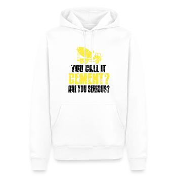 Concrete construction design for construction workers and construction site - Men’s Premium Organic Hoodie - white - Front - Nico (187cm)