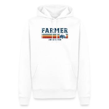 Farming Farmer Retro Vintage - Männer Premium Bio Hoodie - Weiß - Vorne - Nico (187cm)