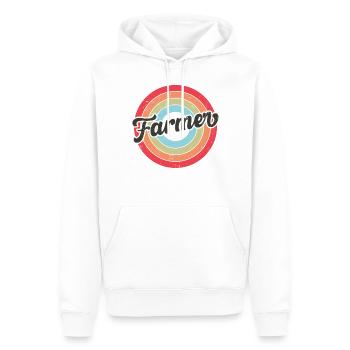Farming Farmer Retro Vintage - Männer Premium Bio Hoodie - Weiß - Vorne - Nico (187cm)