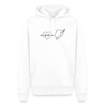 Koala Herzschlag - Männer Premium Bio Hoodie - Weiß - Vorne - Nico (187cm)