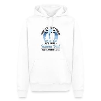 Rod Fisher Fish Lustiger Fischer-fischen-vati - Männer Premium Bio Hoodie - Weiß - Vorne - Nico (187cm)