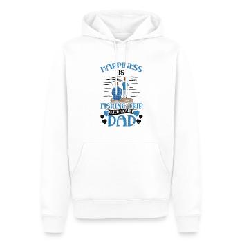 Glück Ist Angelausflug Fisher Fish Fisherman - Männer Premium Bio Hoodie - Weiß - Vorne - Nico (187cm)
