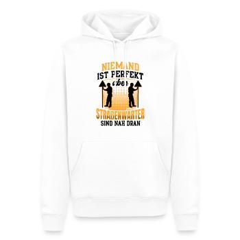 Straßenwärter sind perfekt Straßenwart - Männer Premium Bio Hoodie - Weiß - Vorne - Nico (187cm)