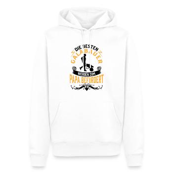 Galabauer wird Papa Gartenbau Galabau - Männer Premium Bio Hoodie - Weiß - Vorne - Nico (187cm)