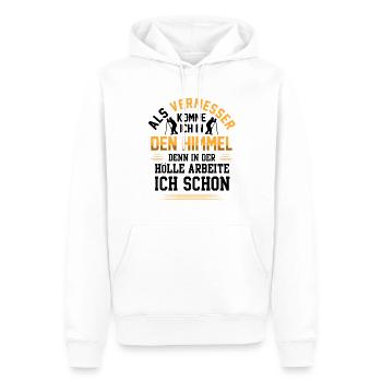 Vermessungstechniker arbeiten in der Hölle - Männer Premium Bio Hoodie - Weiß - Vorne - Nico (187cm)