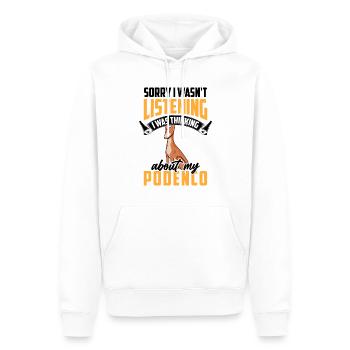 Podenco était distrait Podenco espagnol - Sweat à capuche Premium bio Homme - blanc - Devant - Nico (187cm)