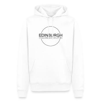 Citation d’Édimbourg - Sweat à capuche Premium bio Homme - blanc - Devant - Nico (187cm)