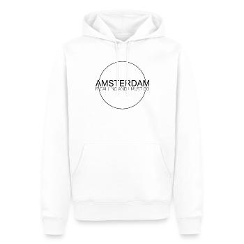 Amsterdam - Sweat à capuche Premium bio Homme - blanc - Devant - Nico (187cm)