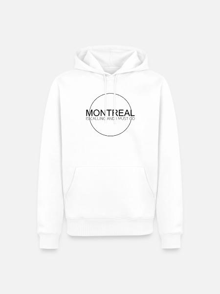 Montreal Saying - Men’s Premium Organic Hoodie - white