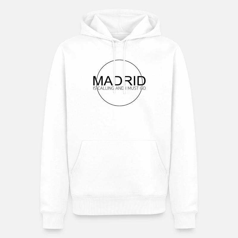 Citation de Madrid - Sweat à capuche Premium bio Homme - blanc