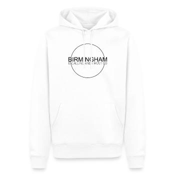 Birmingham Dicton - Sweat à capuche Premium bio Homme - blanc - Devant - Nico (187cm)